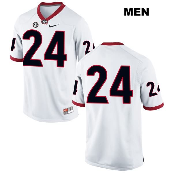 Georgia Bulldogs Men's Dominick Sanders #24 NCAA No Name Authentic White Nike Stitched College Football Jersey ITP3356DZ